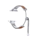 Double chain diamondset strap Amber