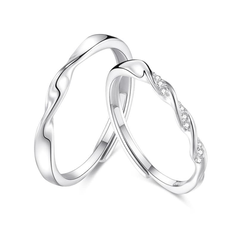 ZOKS S999 Fine Silver Rings Silver