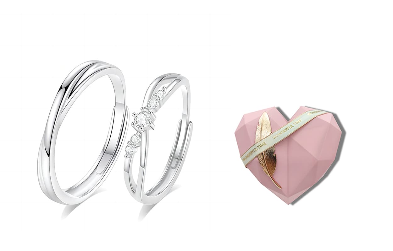 Intertwined Love Couple Ring (S925 Silver) + [Encounter Gift Box]