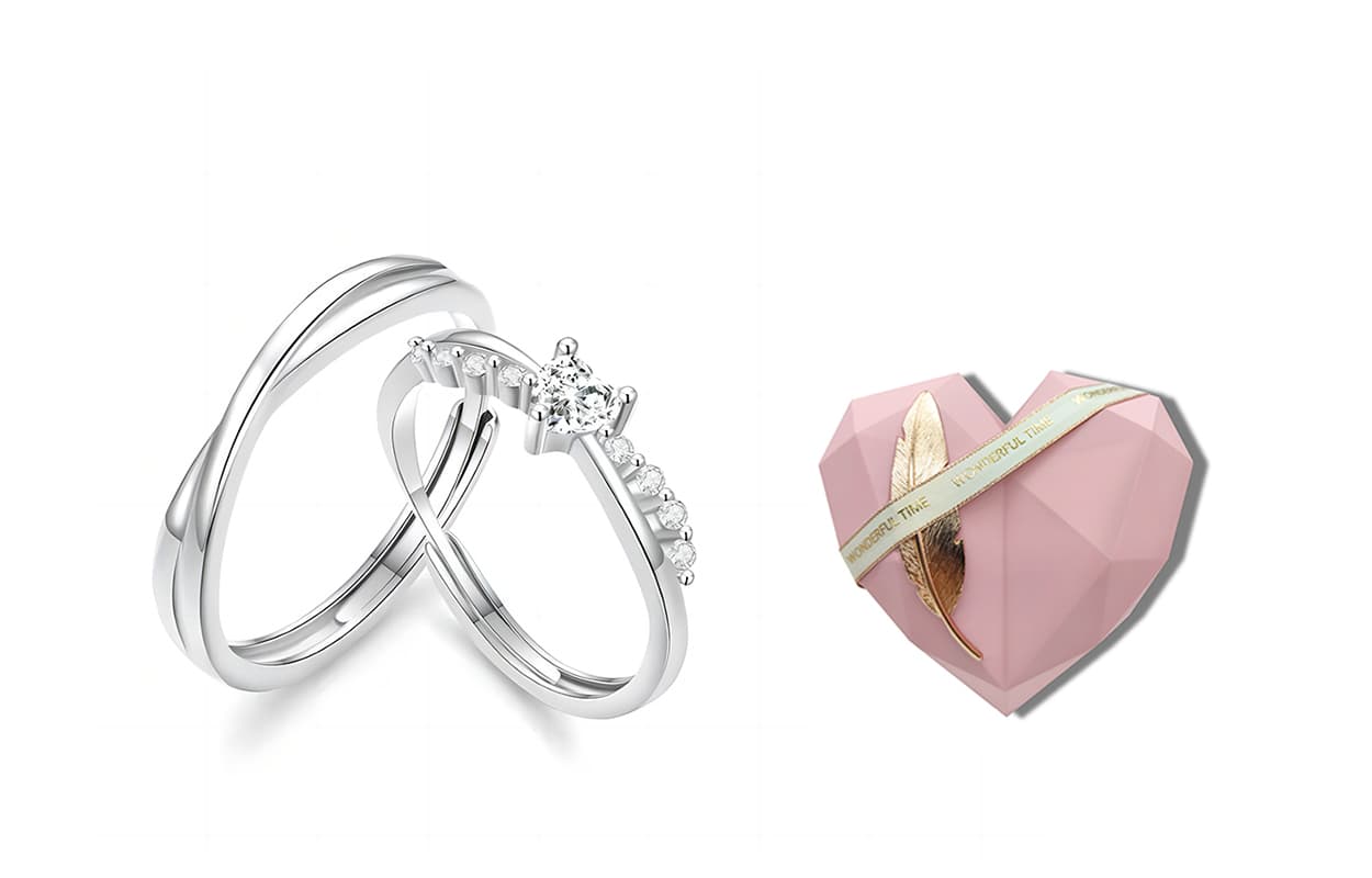 Full of sugar sweet mood couple ring + [encounter gift box]