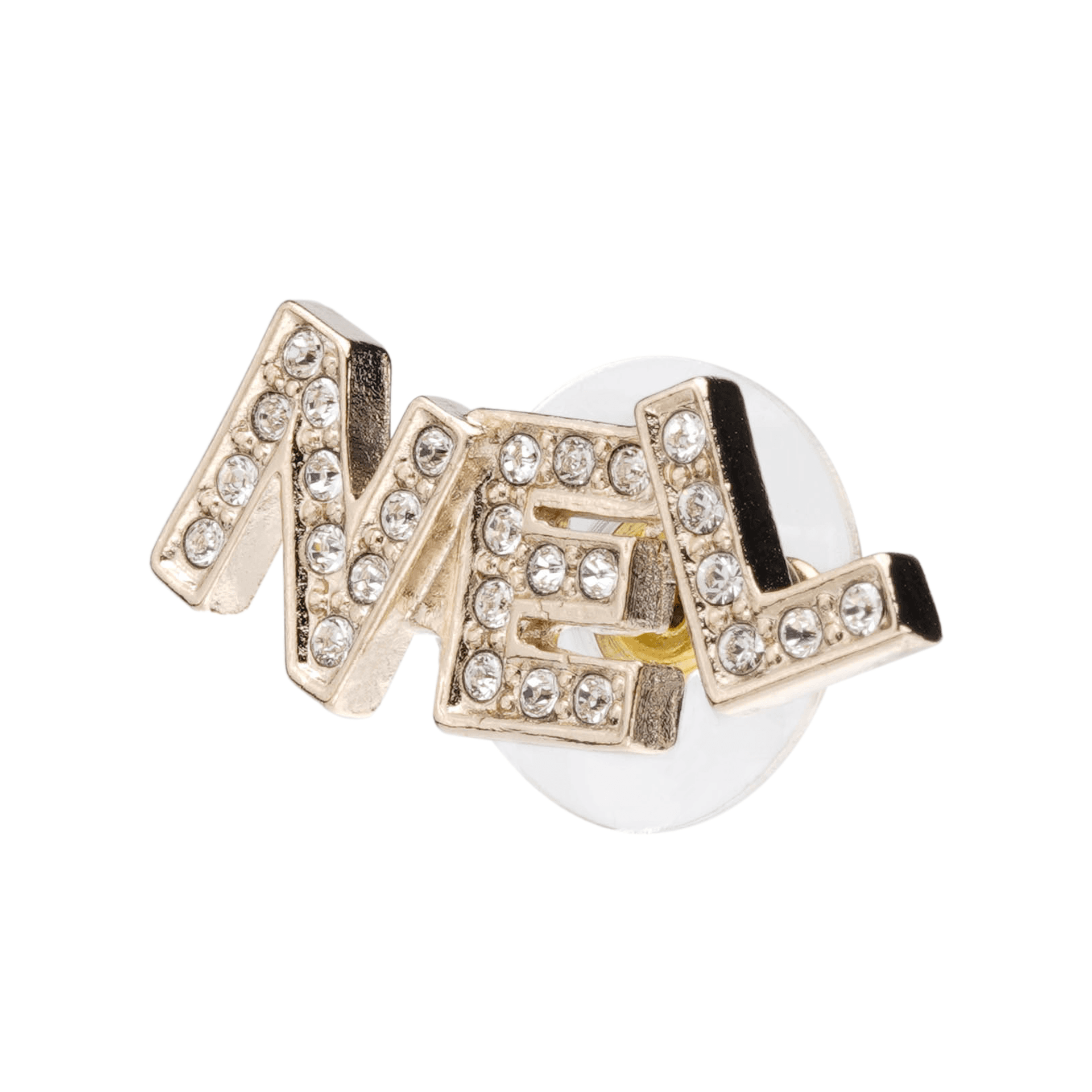 CHANEL Crystal Pearl Signature Stud Earrings