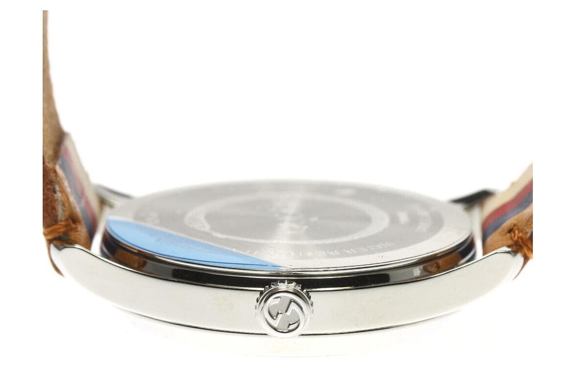 GUCCI G Timeless Collection Wrist Watch Quartz Movement Genuine Strap Yellow Watch Dial Watch