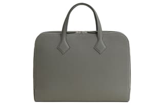 HERMES Victoria Light Business Togo Calfskin Business Briefcase, Handbag 0L Grismeyer Rain Cloud Gray