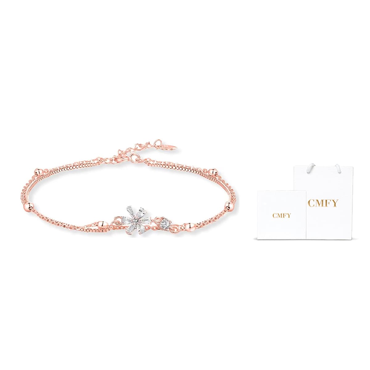 Cherry Blossom Bracelet-Rose Gold+Box