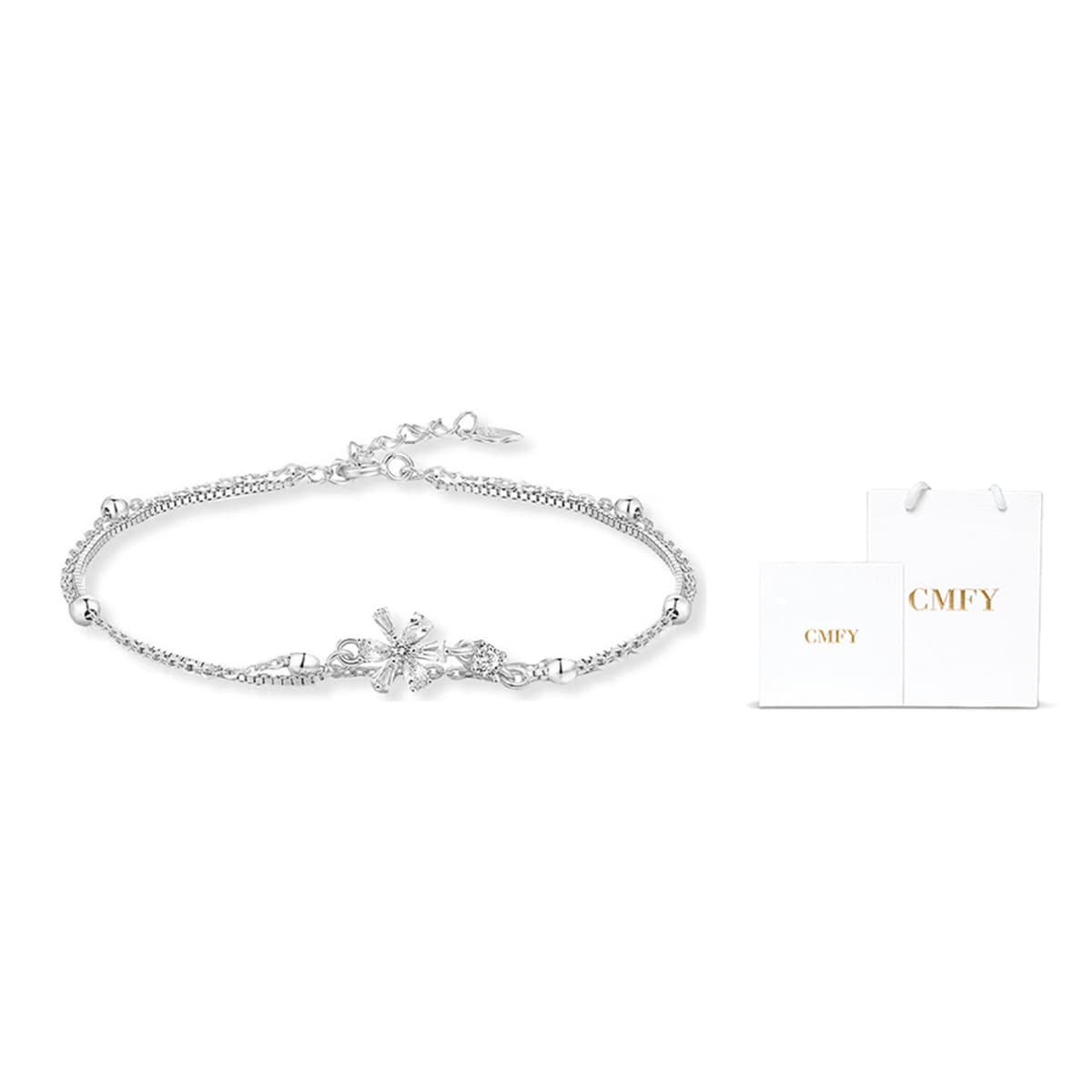 Sakura bracelet - silver + gift box