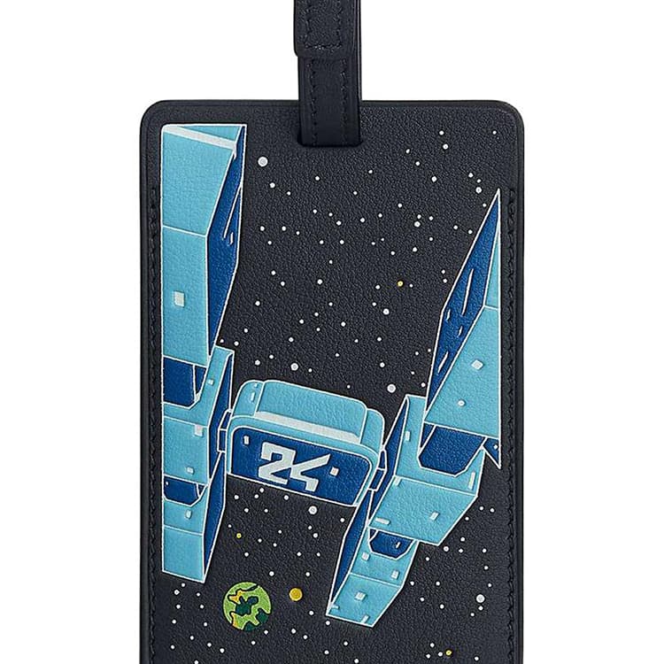 HERMES Swift Calfskin Luggage Tag 76 Bleu Indigo