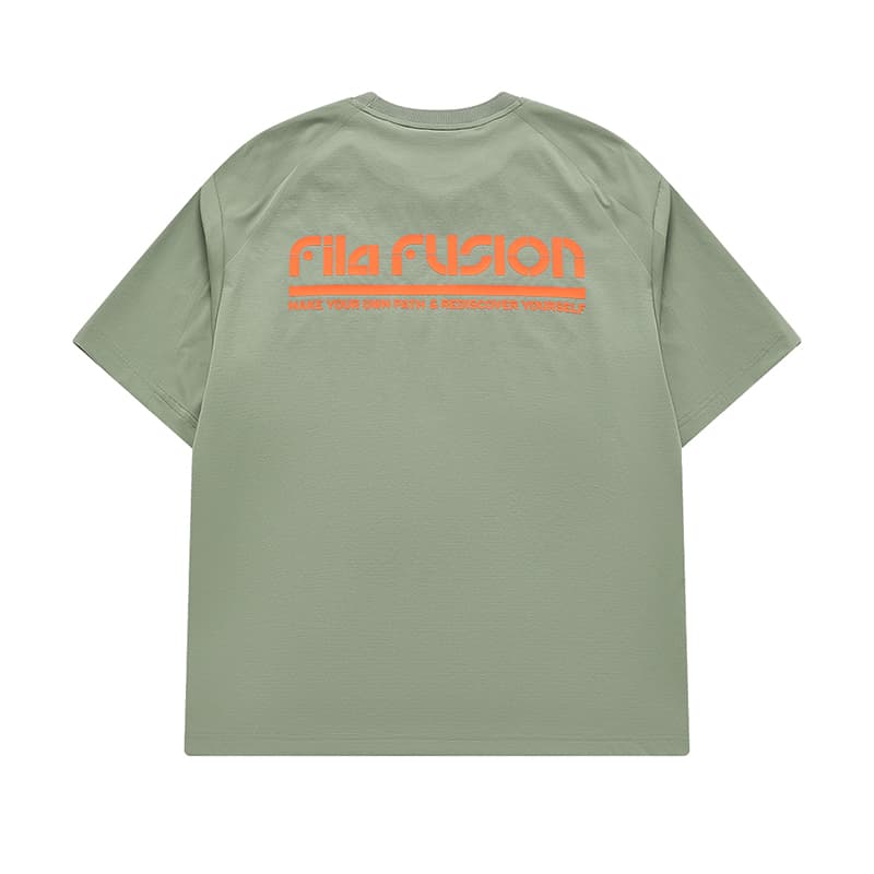 FILA FUSION T Shirt Feather Gray green