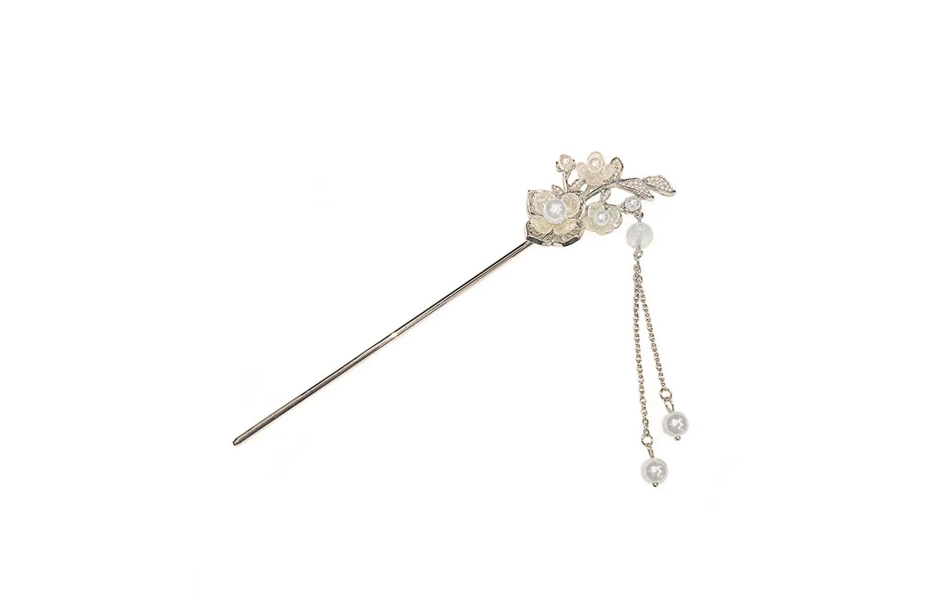IOTS Alloy, Zircon, Silver Plated Hairpins
