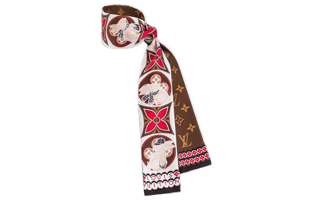 LOUIS VUITTON Precious Rabbit Hair Bands Brown