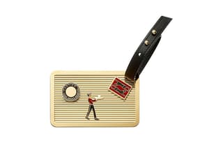 CARTIER Metal Travel Label Bag Accessory Gold