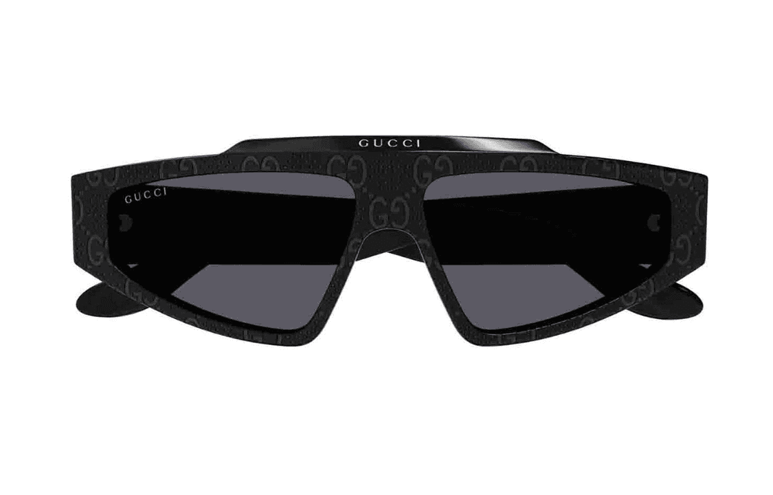 GUCCI Irregular Shape Sunglasses Black