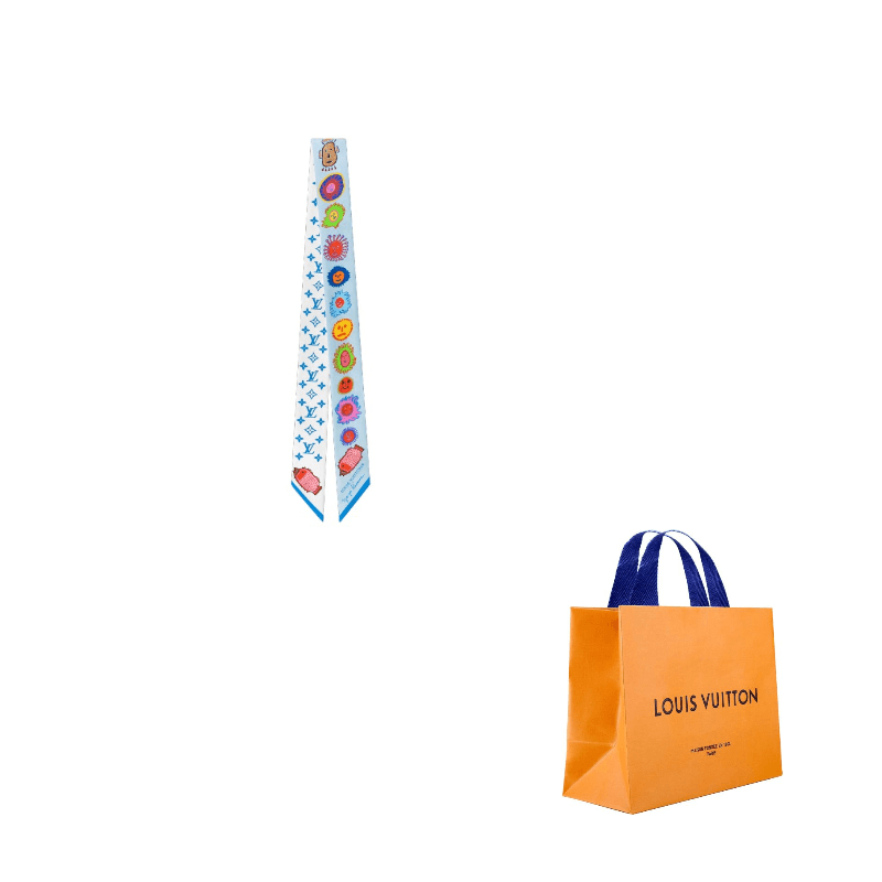 LOUIS VUITTON Lv X Yk Faces Bandeau Blue White