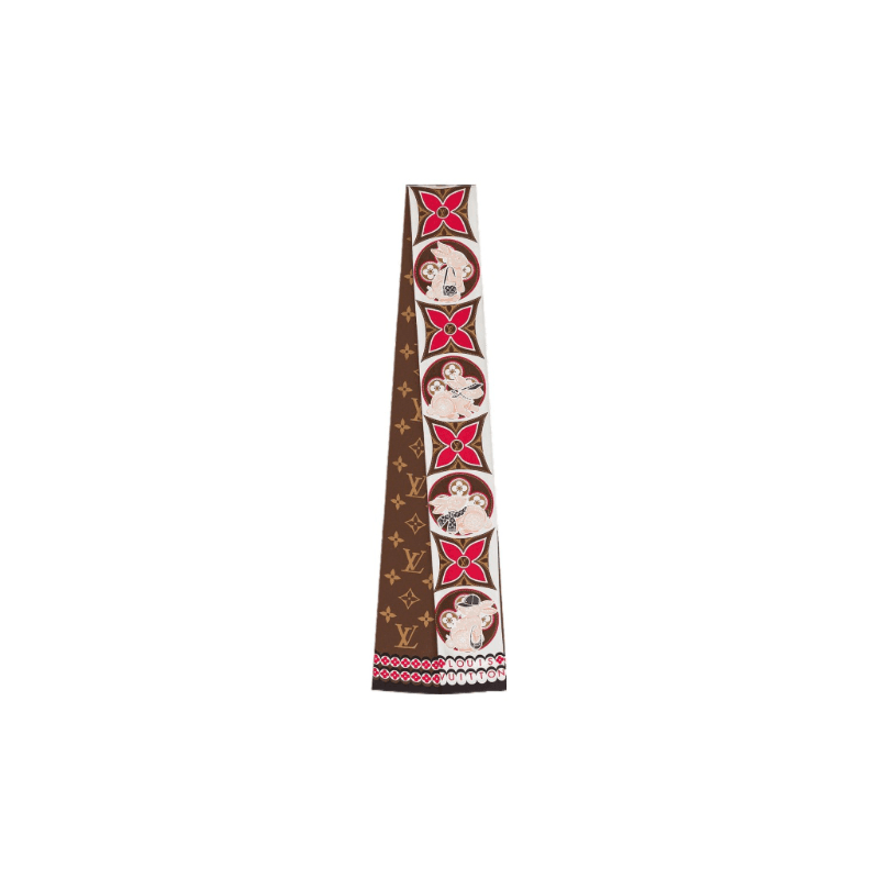 LOUIS VUITTON Precious Rabbit Hair Bands Brown Brown
