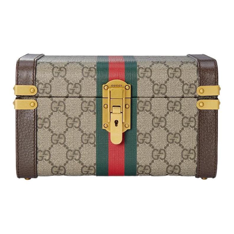 GUCCI Canvas With Makeup Bag Medium Beige & Ebony Basic Set (Bag+Dust Bag)