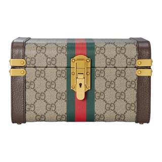 GUCCI Canvas With Makeup Bag Medium Beige & Ebony