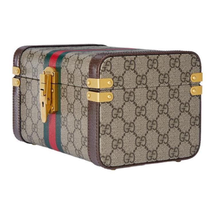 GUCCI Canvas With Makeup Bag Medium Beige & Ebony