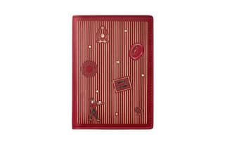CARTIER Calfskin Passport Holder Red