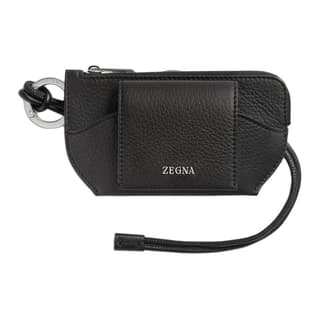 Zegna Deerskin Handheld Eyeglass Pouch Black