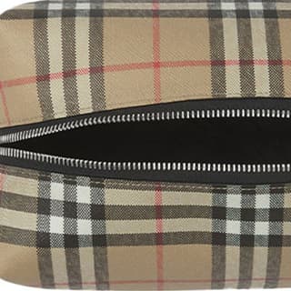 Burberry Cotton Cowhide Polyurethane Storage Bag Archive Beige