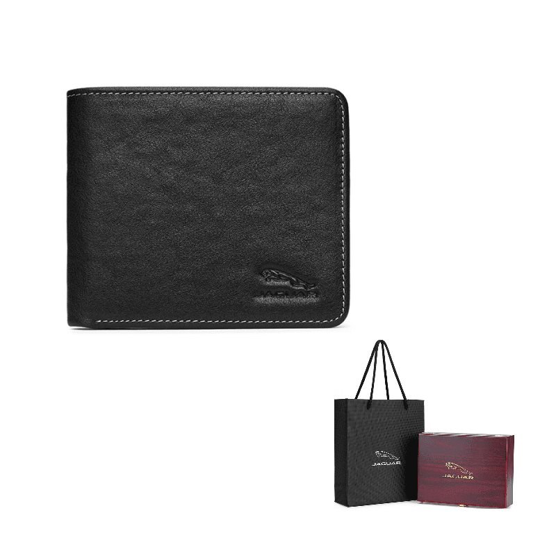 JAGUAR Cow Wallet Regular Black Black
