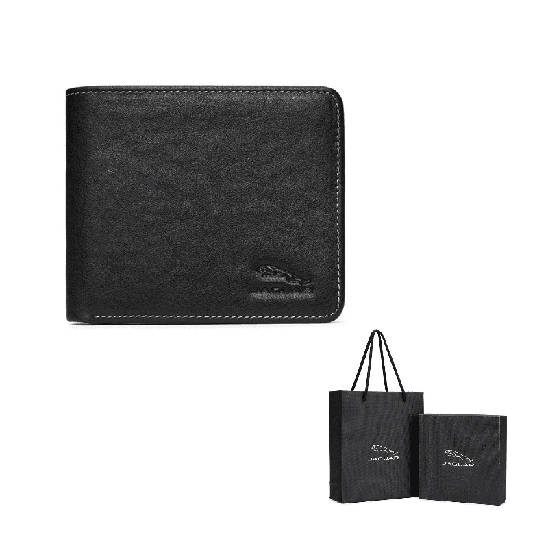 JAGUAR Cow Wallet Regular Black Black
