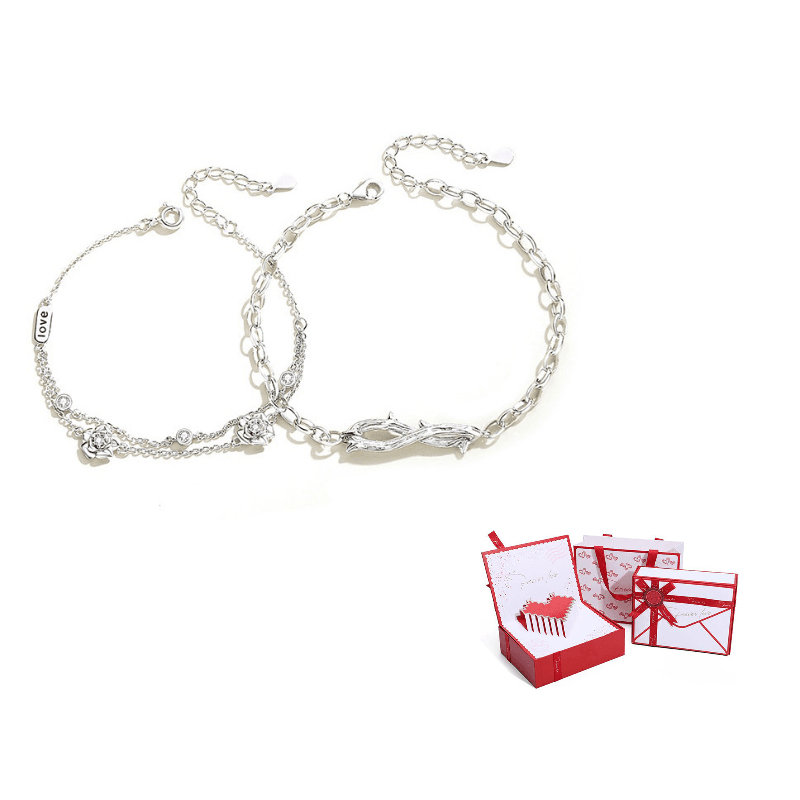 Thorn Rose Couple Bracelet