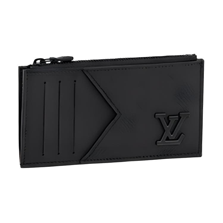LOUIS VUITTON Card Holder Black Basic Set (Bag+Dust Bag)