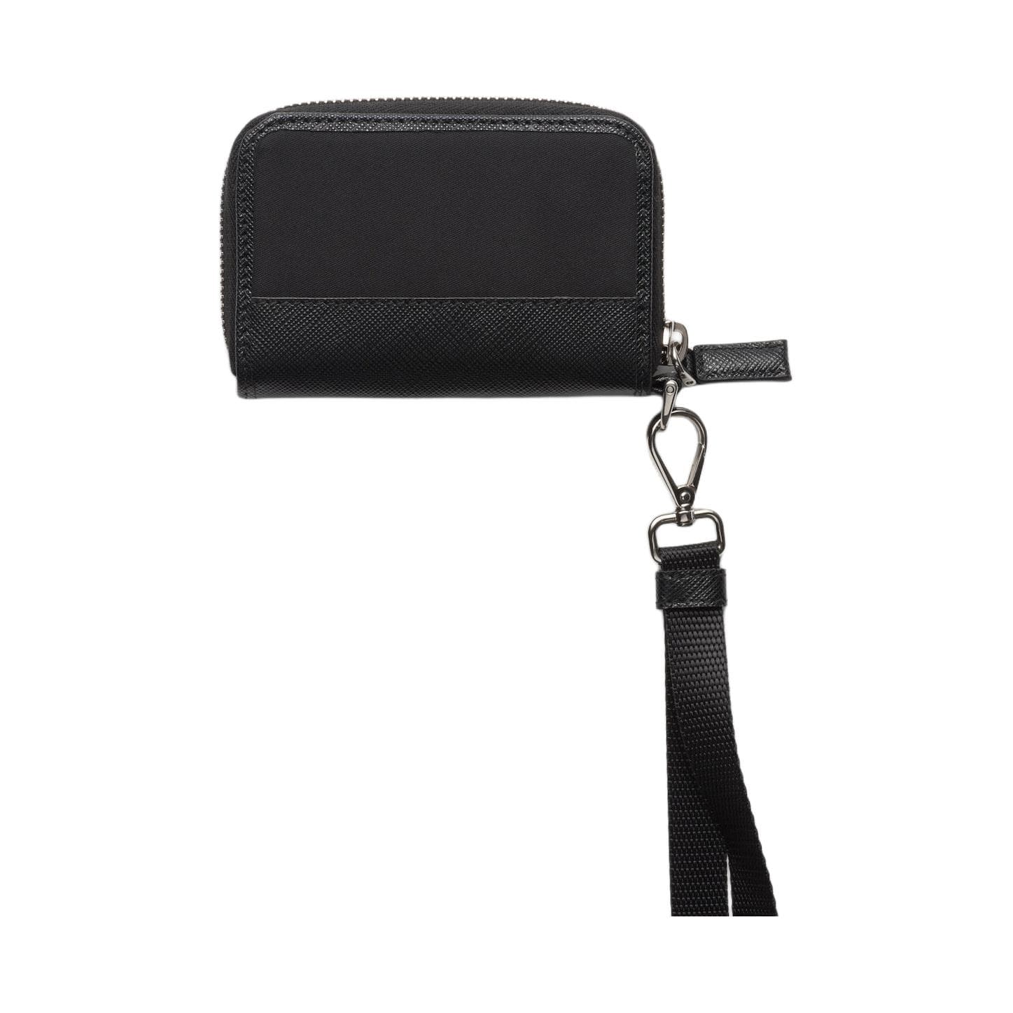 PRADA Nylon With Saffiano Coin Purse Black