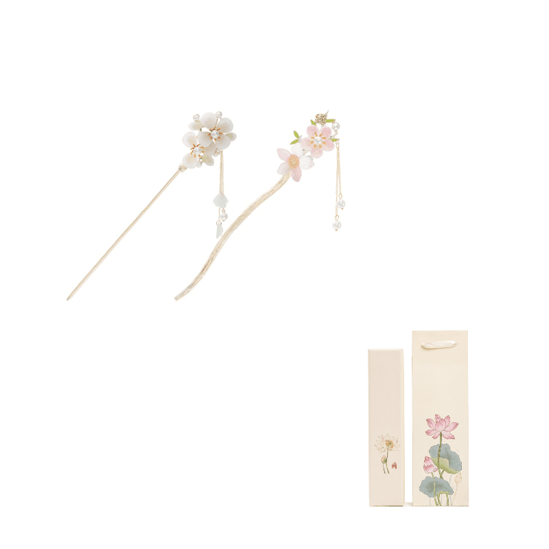 [White+Ice Pink]2 Pcs