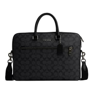 COACH ETHAN Artificial Portable One Shoulder Crossbody Briefcase Large Black