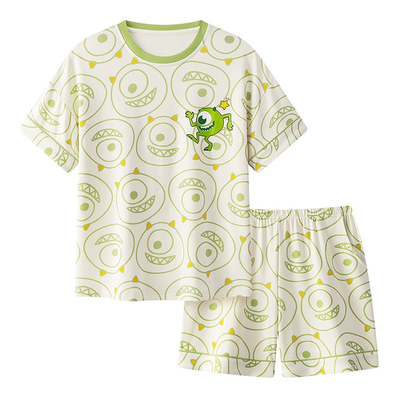 Disney Pajama Set Green All Over Print Green All over Print