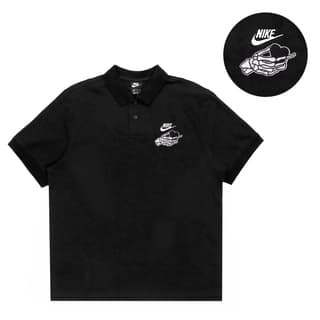 Nike Polo Shirts Black Lapel Moderate Straight Fit