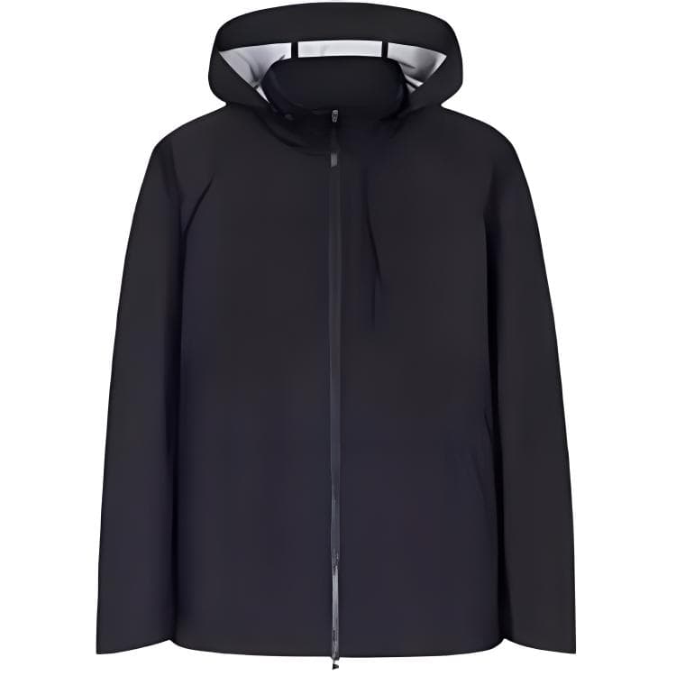 ANTA Trench Basic Black 3 Hooded Thickened