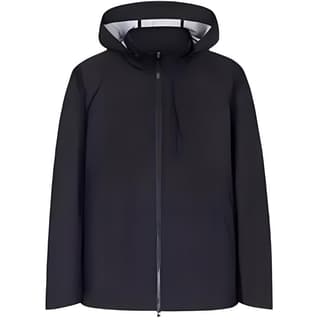 ANTA Trench Basic Black 3 Hooded Thickened