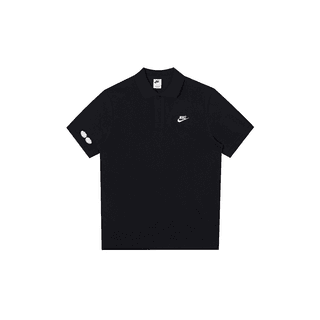 Nike Polo Shirts Black Polo Collar Moderate Straight Fit