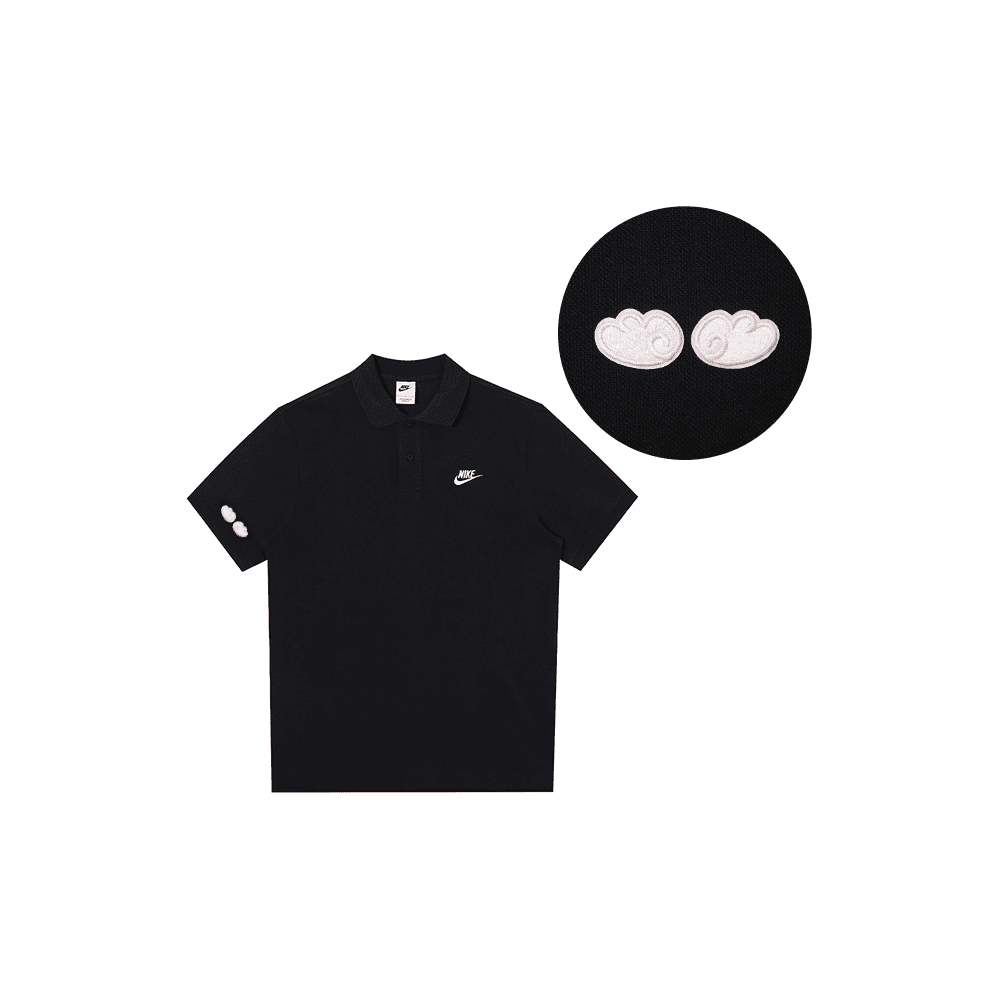 Nike Polo Shirts Black Polo Collar Moderate Straight Fit