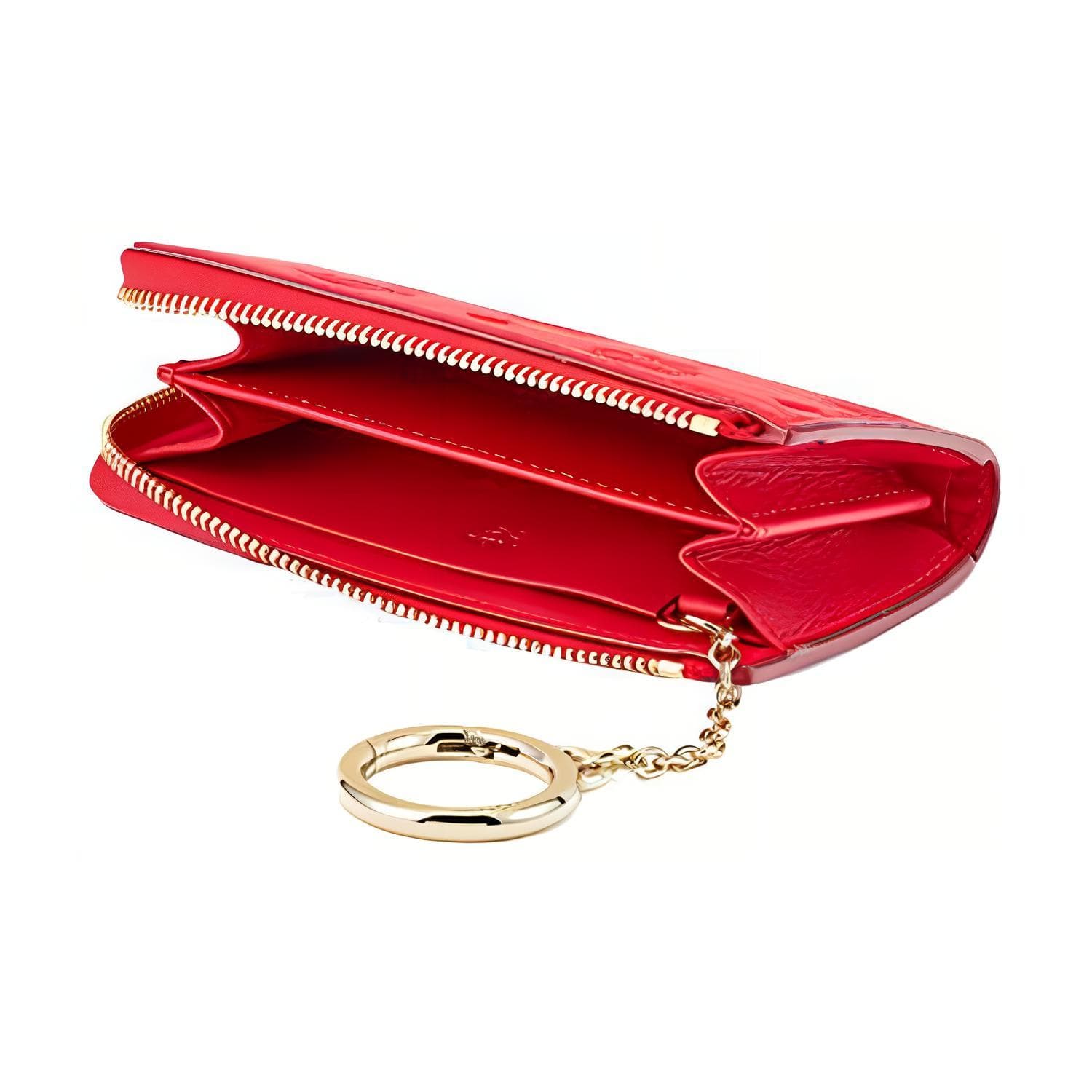 MCM Cow Coin Purse Mini Red