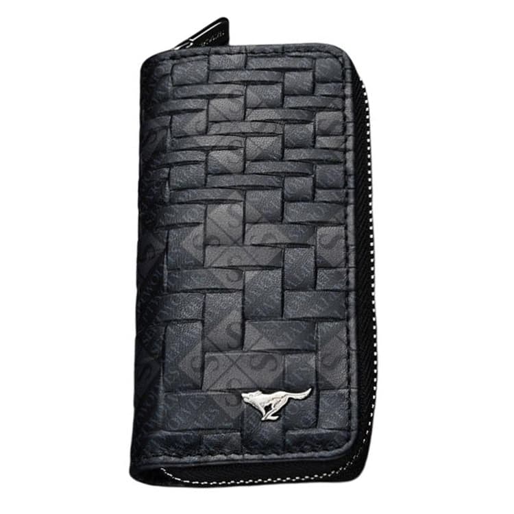 SEPTWOLVES Grain Cow Key Pouch Black Black