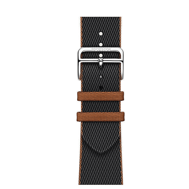 HERMES Watch Band 155 190mm Black Strap