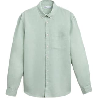 ZARA Shirts Lake Green Lapel Moderate Other
