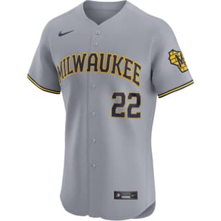 Nike Christian Yelich Milwaukee Brewers Nike DriFIT Adv Mlb Elite Jersey