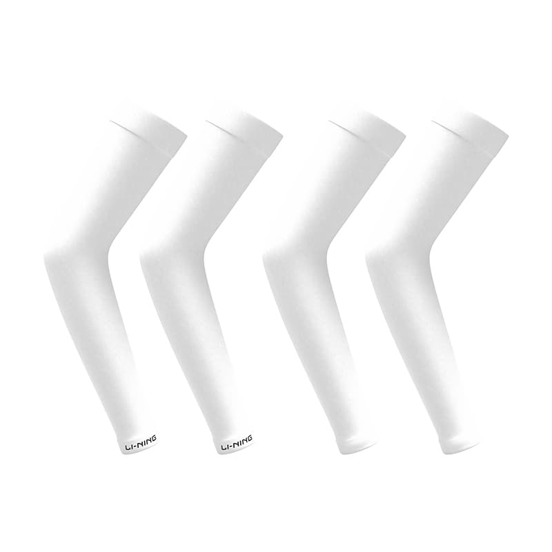 Li Ning Elastane, Polyamide Sun Protection Leg Covers 2 Pack White[LiNing 1 Pair+Free Ooson 1 Pair]