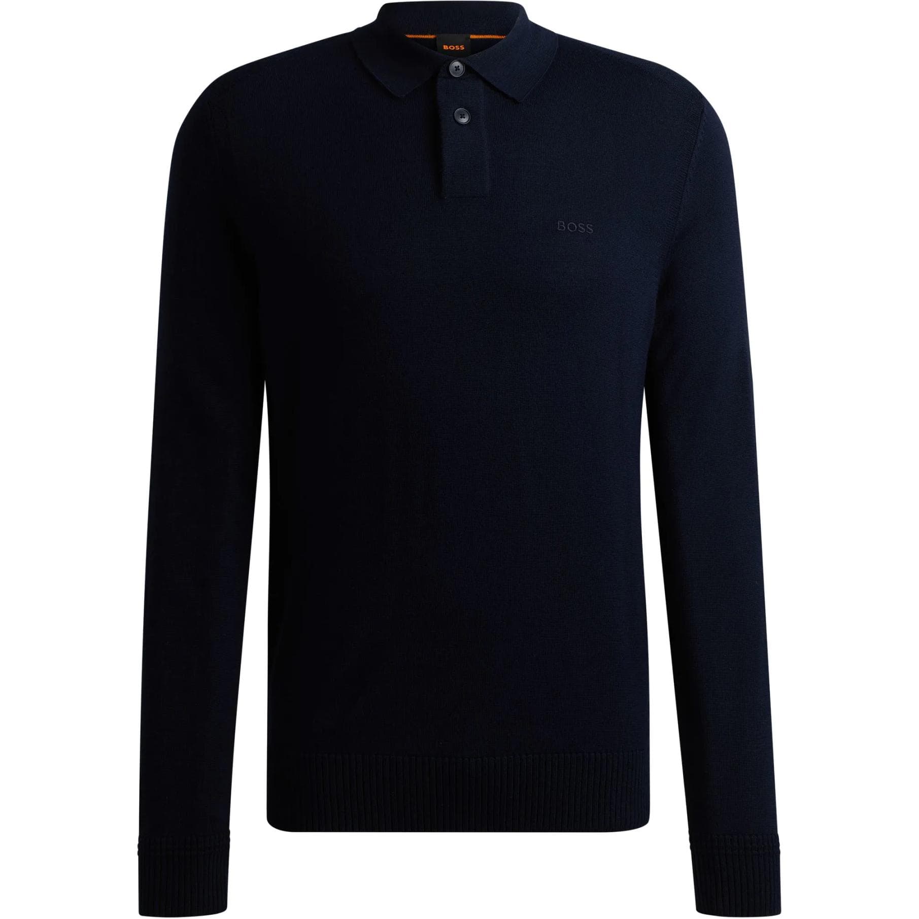 HUGO BOSS Logoembroidered Virgin Wool Blend Jumper