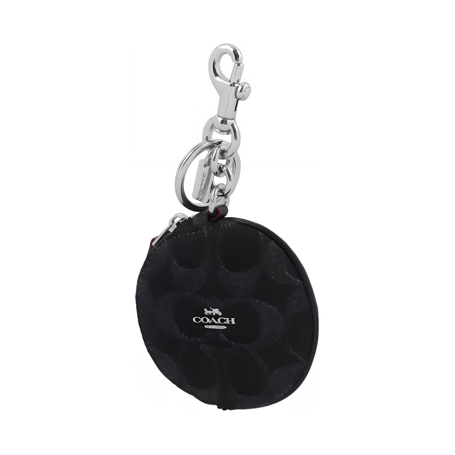 COACH Denim With Smooth Coin Purse Regular Black