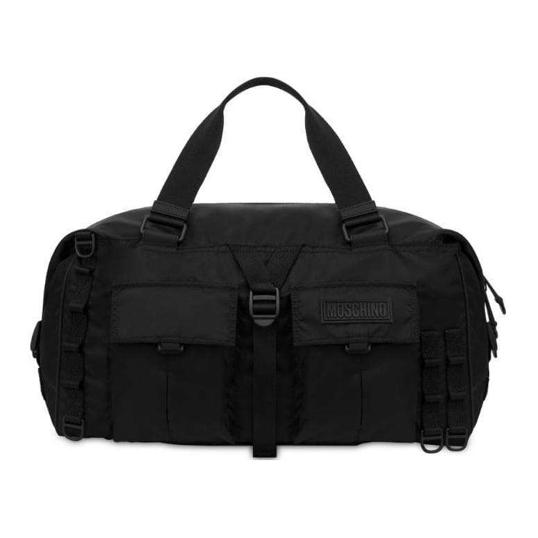 MOSCHINO Logo patch Duffle Bag Basic Set (Bag+Dust Bag)
