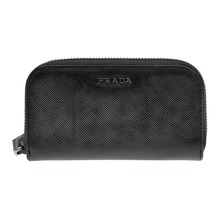 PRADA Calfskin Key Pouch Black Basic Set (Bag)