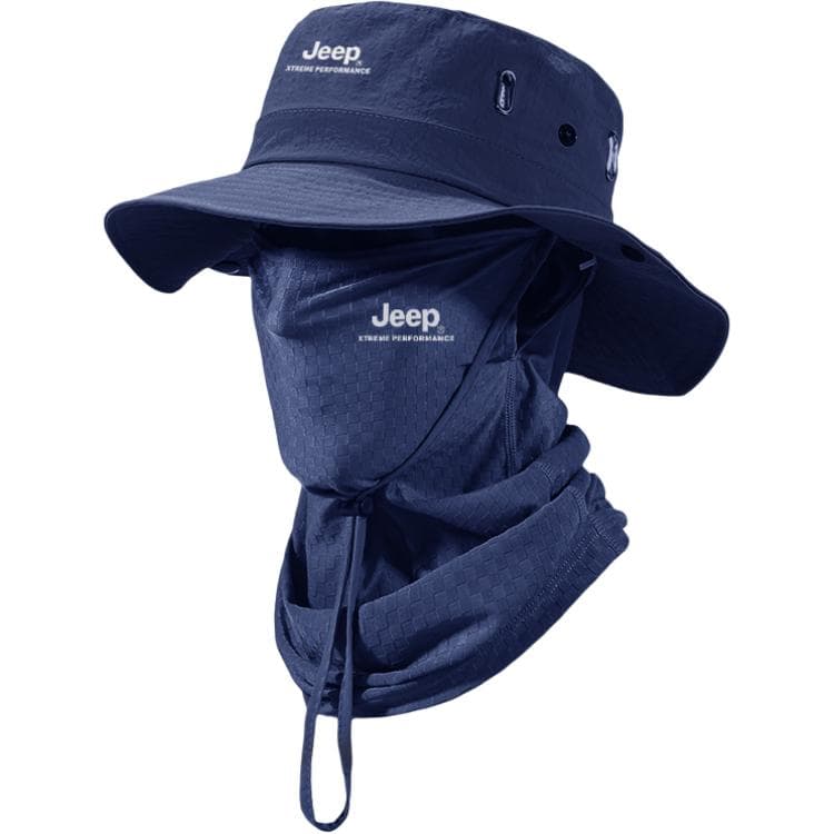 Navy Blue TwoPiece Set (Hat+Face Masks)