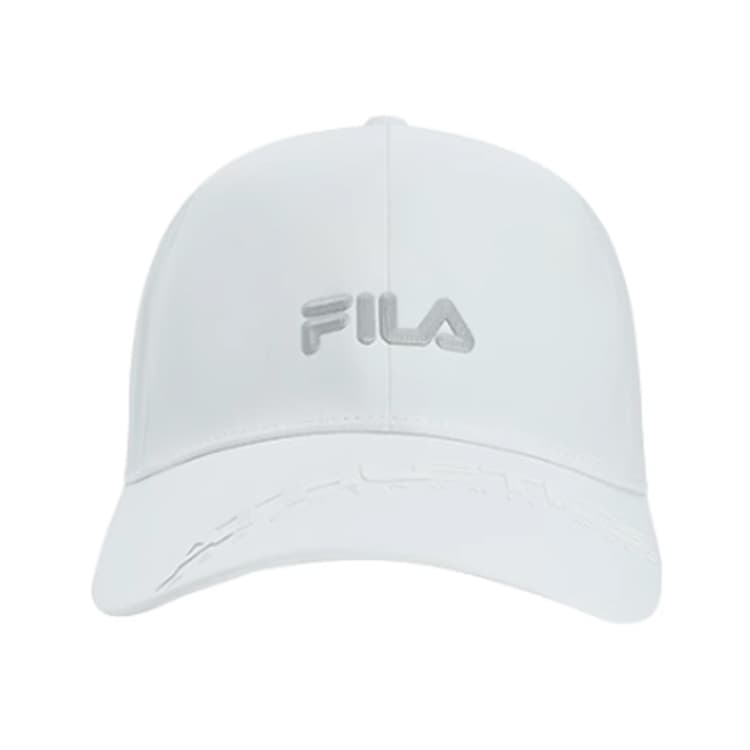 FILA Letter Print Polyester Baseball Caps Standard White