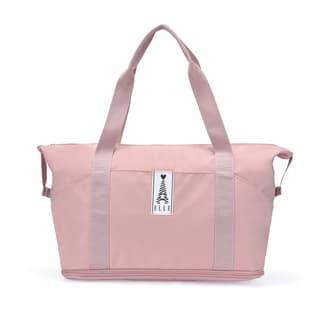 ELLE Nylon Travel Bag Black/Gray/Pink