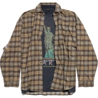 Balenciaga FW24 Paris Liberty Layered Oversized Shirt